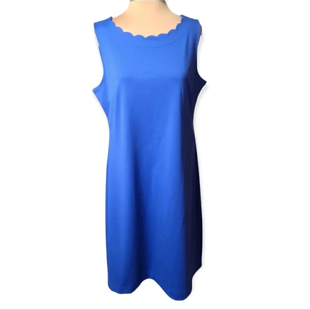 Talbots Blue Shift Dress Medium - Picture 2 of 6